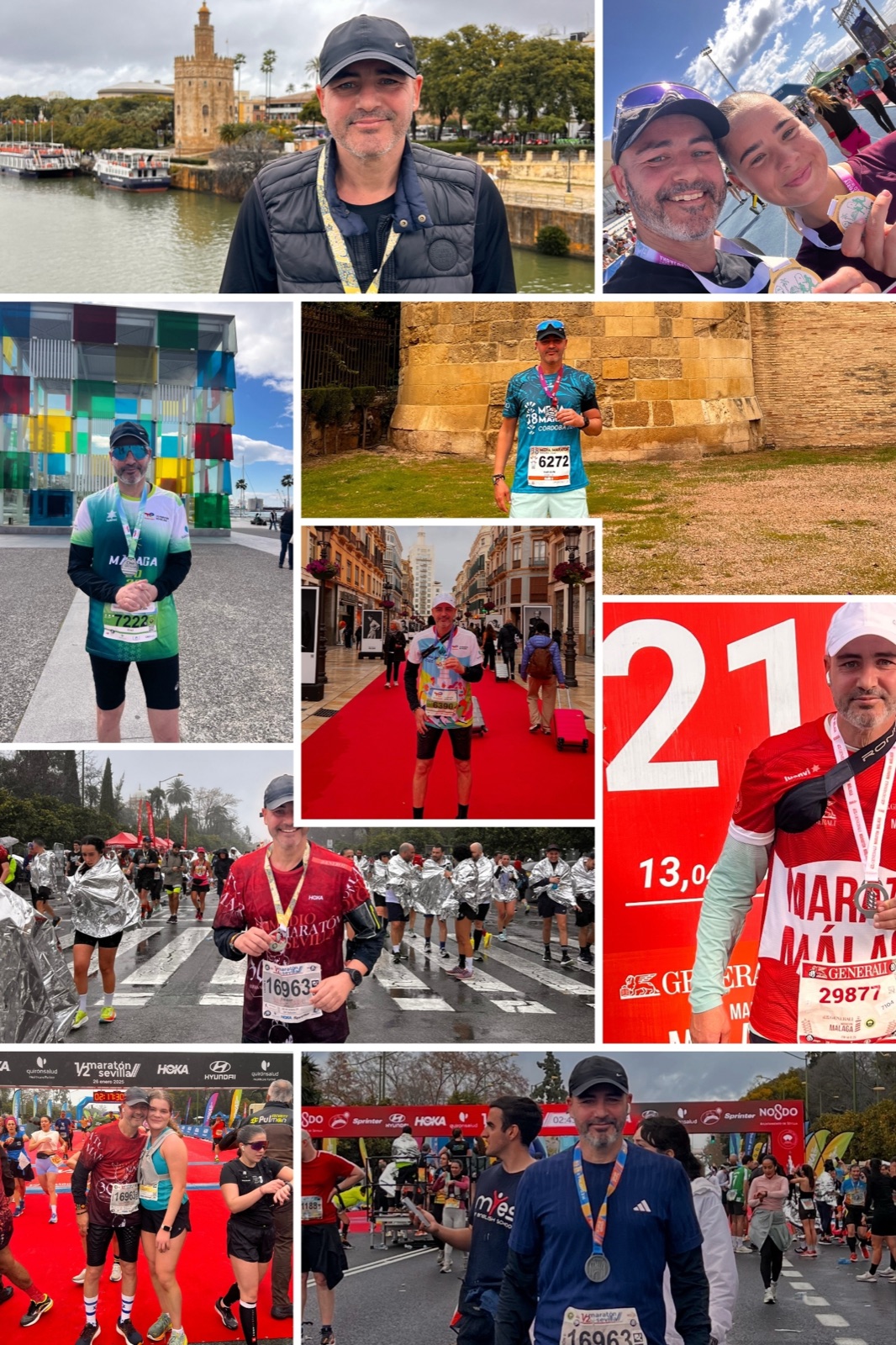 Half marathon collage